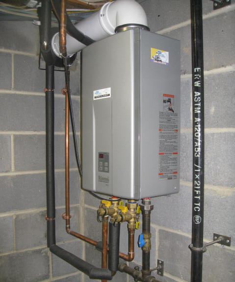 photo of tankless water heater